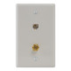 WALL PLATE, VOICE 6P6C & F-TYPE, WHITE - IC630E6GWH WALL PLATE, VOICE 6P6C & F-TYPE, WHITE - IC630E6GWH